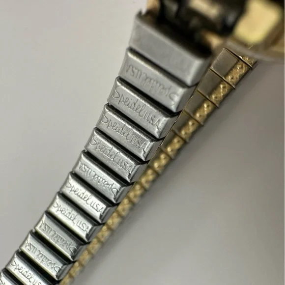 Vintage Bulova Women’s Self-Winding Watch | Two-Tone Stretch Bracelet | Date - Picture 13 of 13